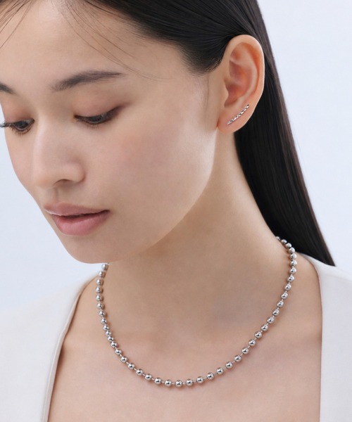 ciite' つけっぱなし ピアス ラインピアス イヤーカフ風 (両耳用