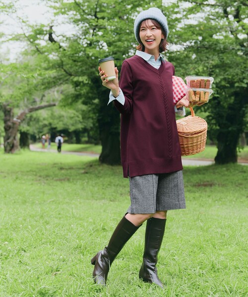 Tiaclasse パンツ ウール調キュロットパンツ レディース : ZOZOTOWN