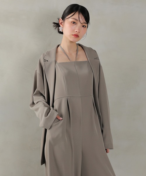 【美品】Kanaフォーマルセットアップ結婚式パーティ二次会L Kana パンツドレス ジャケット セットアップ 2点セット