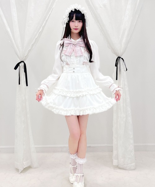 THE ATTICO★シルバーレースのミディスカート★送関込 DearMyLove スカート ハシゴレースティアードスカート