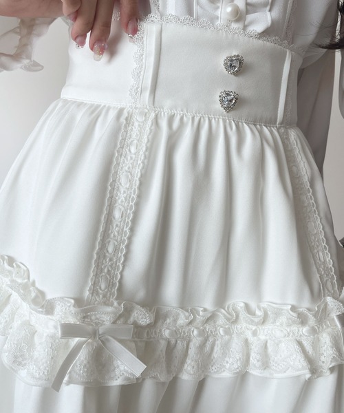 DearMyLove スカート ハシゴレースティアードスカート : ZOZOTOWN