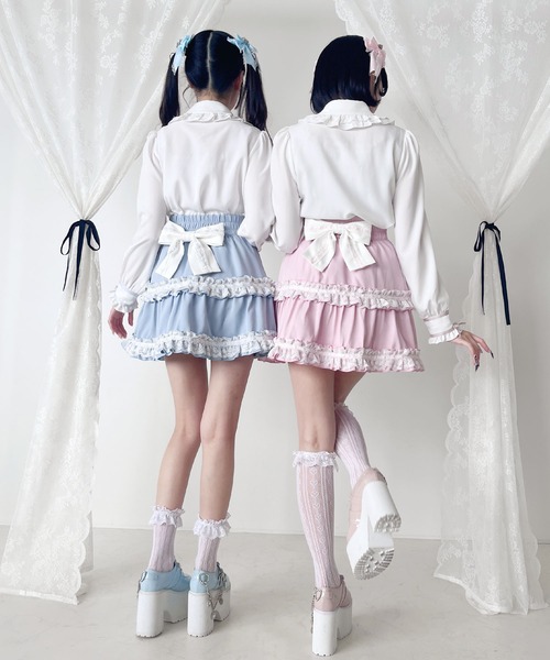 DearMyLove スカート ハシゴレースティアードスカート