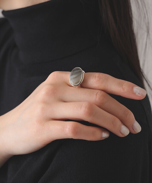 PLOW（プラウ） 指輪 リング PLOW / ブラックシェル リング レディース