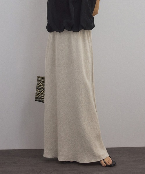 【新品】リネンスカート　SALON adam et rope' SALON adam et ropé(サロン アダム エ ロペ) / リネンバイヤス
