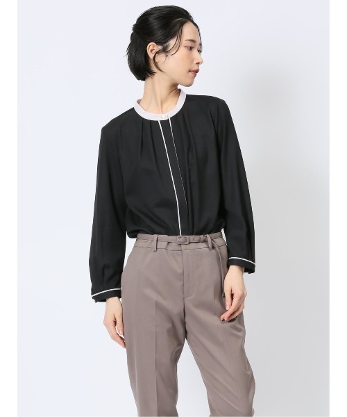 m.f.editorial ブラウス シャツ 「ストレッチ マシン