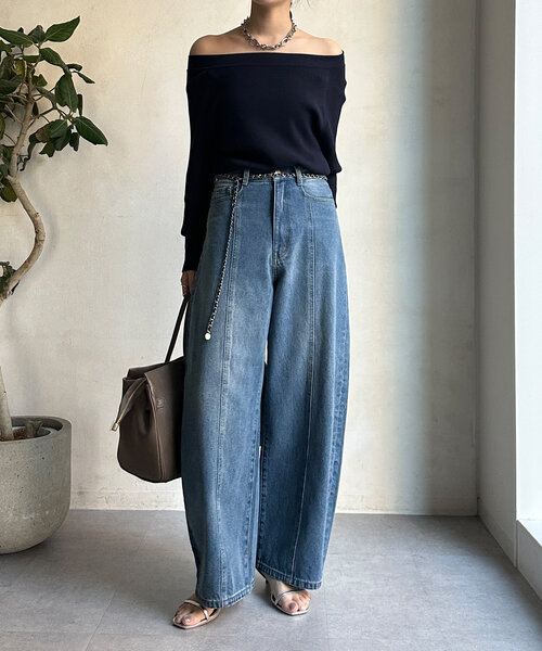 DouDou（ドゥドゥ） ジーンズ デニム デニムパンツ センターライン