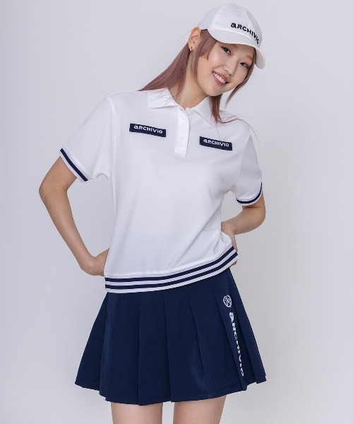 archivio ポロシャツ ポロ 「LADIES」ライン切替UV冷感