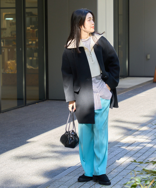 「journal standard L'essage」 ノーカラーコート FREE ブラック レディース_画像10