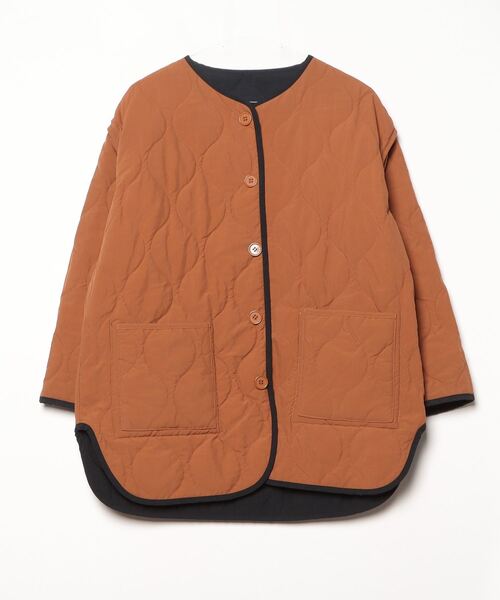 「Khaju」 ノーカラーコート - ブラック レディース_画像3