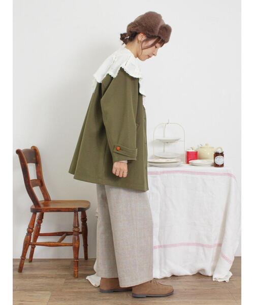 Samansa Mos2（サマンサモスモス） ノーカラージャケット F カーキ