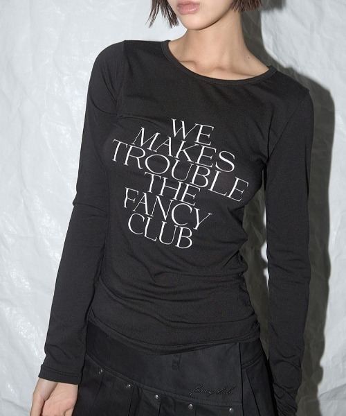 tシャツ A'GEM/9 × .kom 「 FANCY CLUB/ファンシークラブ」 WE MAKES TROUBLE LONG SLEEVE/メイク
