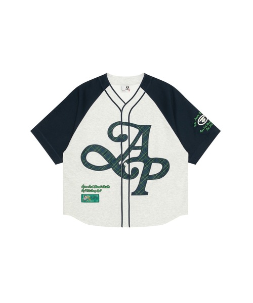 A Bathing Ape ベースボールシャツ Lサイズ AAPE BY A BATHING APE（エーエイプバイアベイシングエイプ） tシャツ