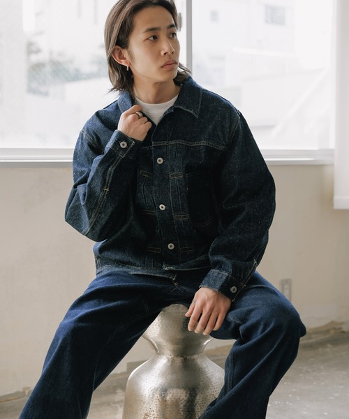 大戦モデル]LEVI'S濃紺デニムジャケット./ファーストセルビッジ