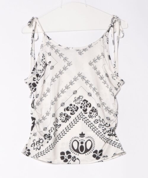 Desigual tシャツ バンダナ柄ドレープキャミソール レディース
