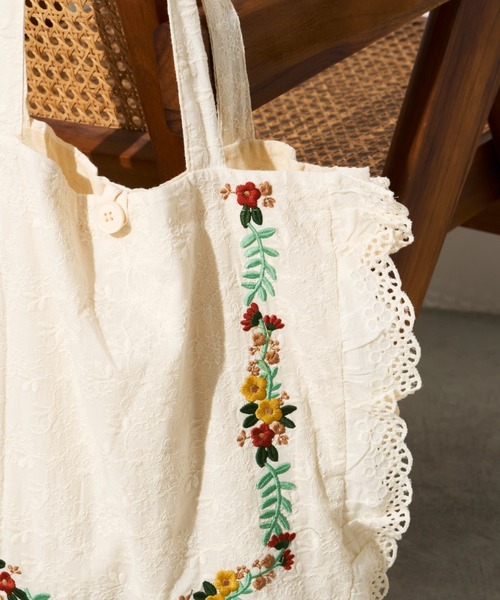 Unitage（ユニテージ） トートバッグ 総刺繍レーストートBAG