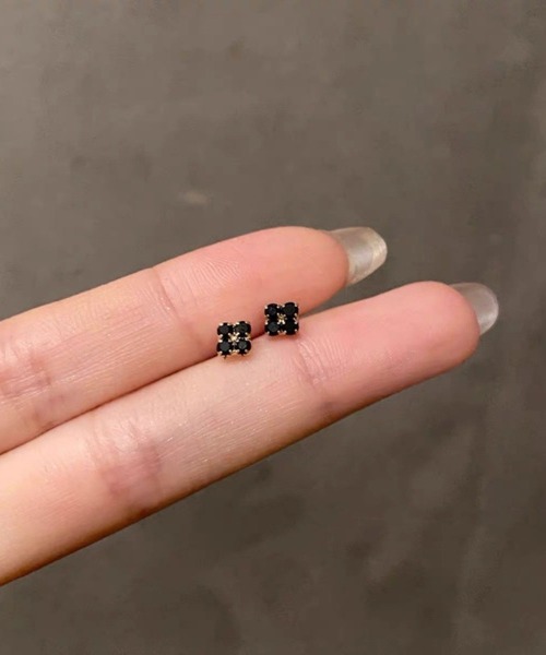 yu-ka ピアス YU-KA:フラワーデザイン CZミニピアス flower design