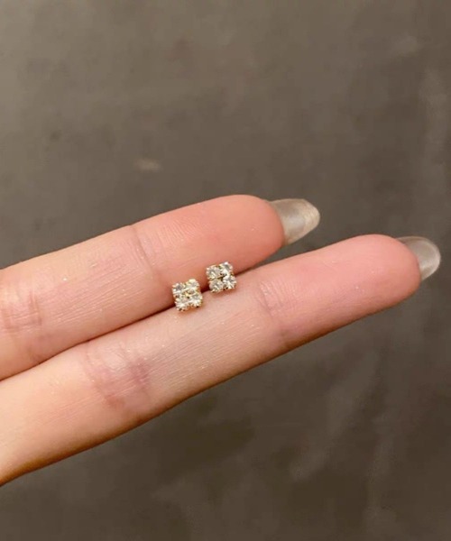 yu-ka ピアス YU-KA:フラワーデザイン CZミニピアス flower design