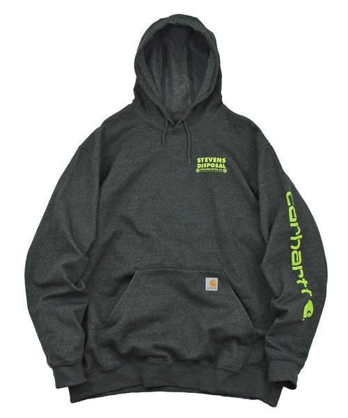売りきり！カーハート　パーカー　企業ロゴ　ブラック　USA XXL Carhartt パーカー 「ヴィンテージ古着」Carhartt 企業ロゴ入り