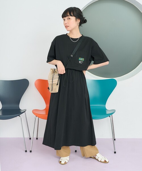tシャツ Foxfire × FREAK'S STORE/フォックスファイヤー 別注 ウエストコードポケット付 Tシャツワンピース レディース