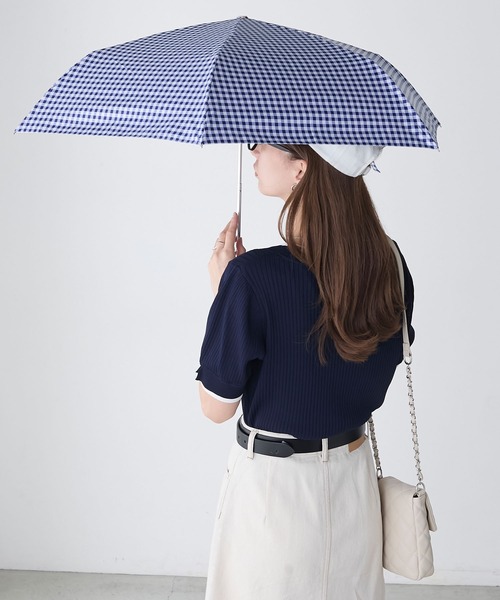 【バーバリーズ】折りたたみ傘 コンパクト 晴雨兼用 チェック柄 UVカット 紺 BONLECILL 折りたたみ傘 「晴雨兼用/UVカット99.9%」ペン細サン