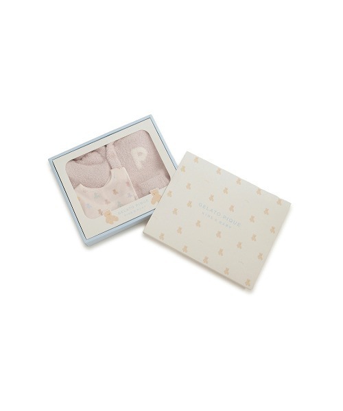 gelato pique 出産祝い 「ラッピング済み」「BABY」ベアポンチョ