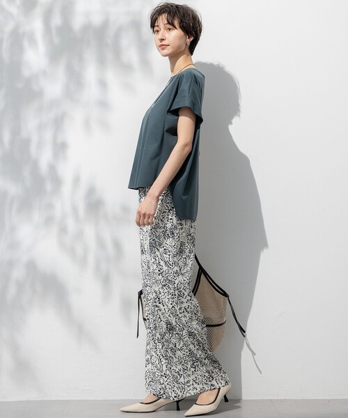 tシャツ 「汗じみ防止/洗える」スムースデザイン フレンチスリーブ Tシャツ レディース trim_ofcrs_item40ad60e6348b11f