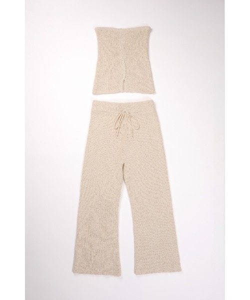 NOTRE emor（ノートルエモア） パンツドレス wave knit bustier x