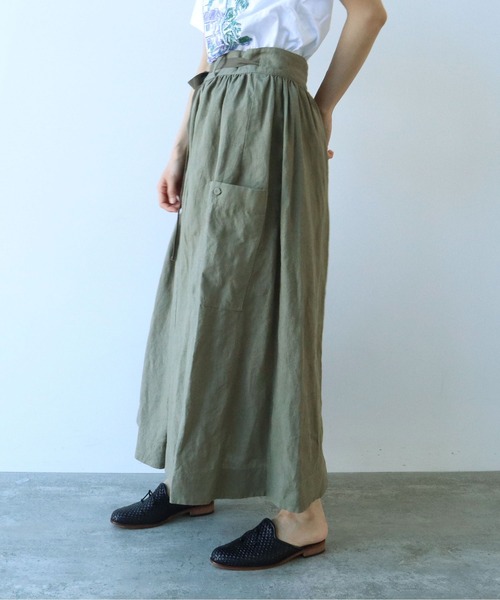 yori ラップスカート 未使用品 yori 18SS チノラップスカート 36 ヨリ 
