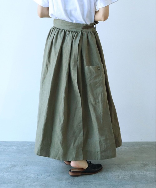 Yuni Astikasari　送料分 yuni スカート リネン ラップスカート : ZOZOTOWN Yahoo!店