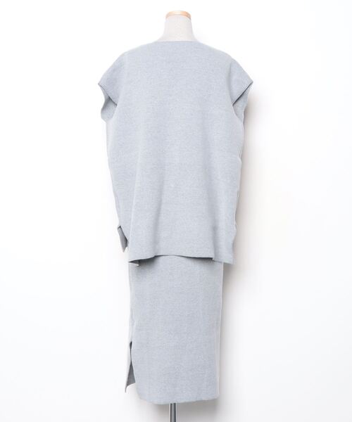 「MODE ROBE」 Vネックニット FREE グレー レディース_画像2