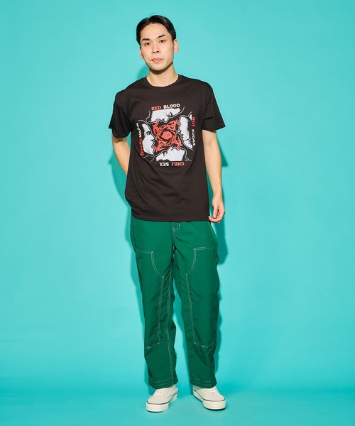 MUSIC TEE tシャツ R.H.C.P. ”BLOOD SUGAR SEX MAGIC”/レッド