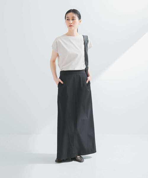 DT MaxMara ★ リネン混キャンバス ロング スカート IN THE 2色 DT MaxMara ☆ リネン混キャンバス ロング スカート IN THE 2色