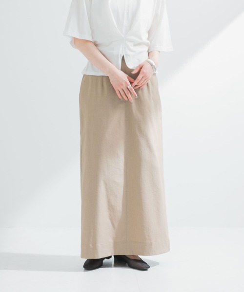DT MaxMara ★ リネン混キャンバス ロング スカート IN THE 2色 DT MaxMara ☆ リネン混キャンバス ロング スカート IN THE 2色