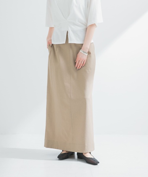 ARGUE リネンロングスカート　Mサイズ URBAN RESEARCH スカート 「2サイズ展開」リネン混ロング