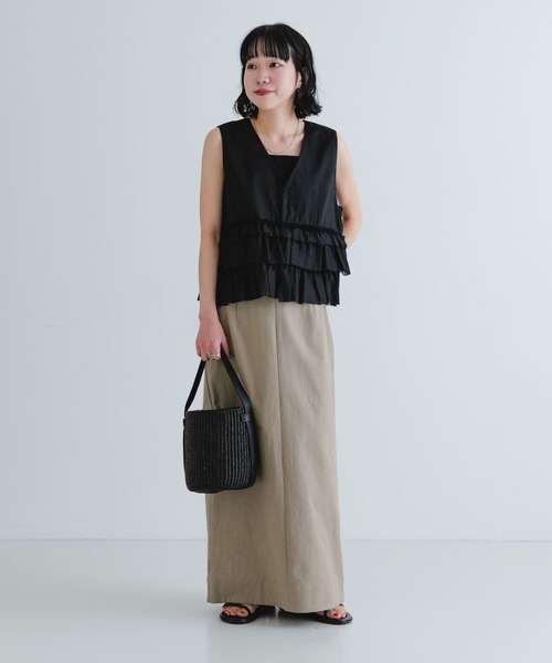 argue リネンロングスカート URBAN RESEARCH スカート 「2サイズ展開」リネン混ロング