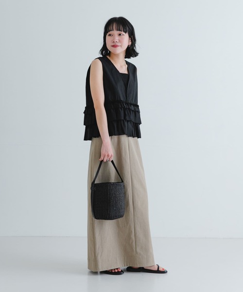 URBAN RESEARCH スカート 「2サイズ展開」リネン混ロング
