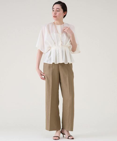 美品 マルティニーク 2,8万円 ティアードブラウス ギャザーブラウス C393 美品 マルティニーク 2,8万円 ティアードブラウス ギャザーブラウス