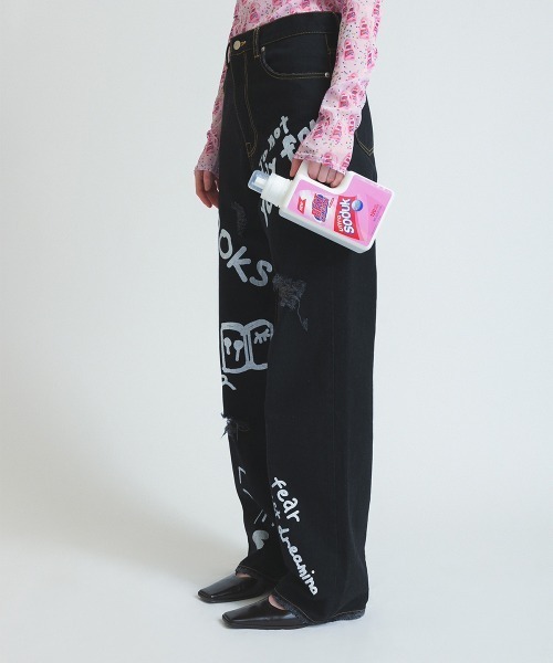 パンツ 「soduk」love books denim trousers レディース : ZOZOTOWN