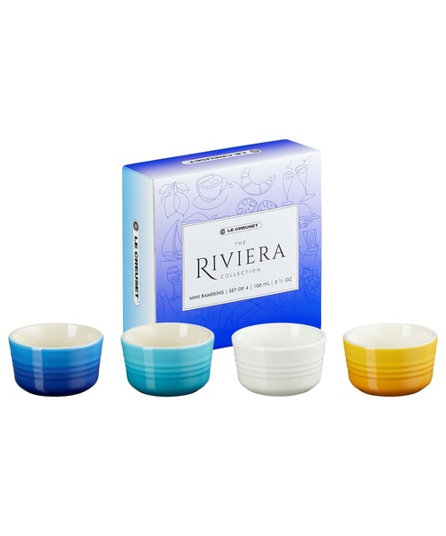 Le Creuset（ル・クルーゼ） 食器 ミニ・ラムカン (4個入り) リビエラ