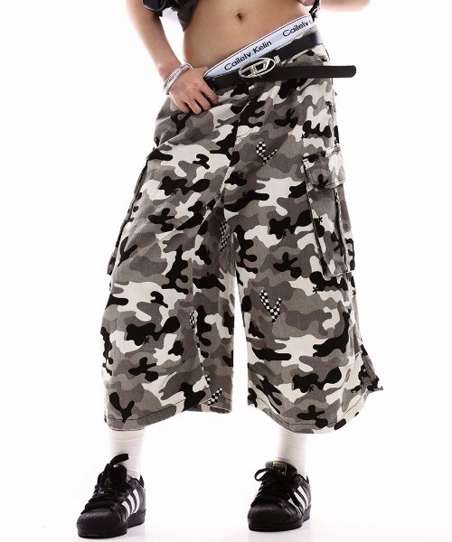 FreeZone カーゴパンツ Y2Kストリートハーフパンツ メンズ レディース