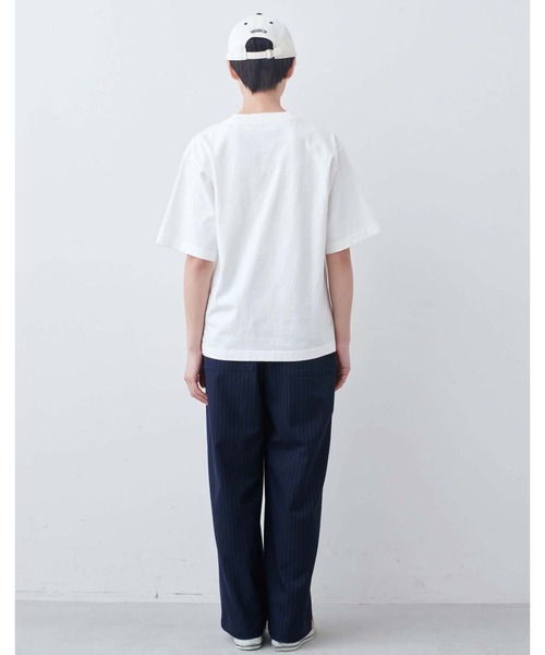tシャツ ＴＨＲＥＥ　ＦＩＦＴＹ　ＳＴＡＮＤＡＲＤ　丸胴仕様のロゴプリントＴシャツ レディース THREE FIFTY STANDARD tシャツ THREE FIFTY