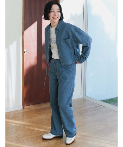 tシャツ ＴＨＲＥＥ　ＦＩＦＴＹ　ＳＴＡＮＤＡＲＤ　丸胴仕様のロゴプリントＴシャツ レディース THREE FIFTY STANDARD tシャツ THREE FIFTY