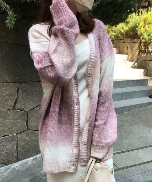「INGNI」 ニットカーディガン M ブルー レディース_画像7