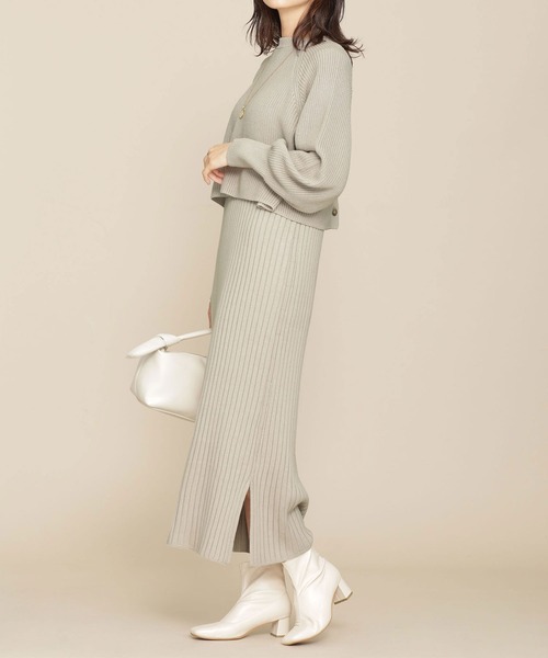 「NANO universe」 ニットワンピース 36 ブラック レディース_画像5