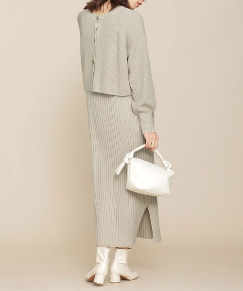 「NANO universe」 ニットワンピース 36 ブラック レディース_画像6