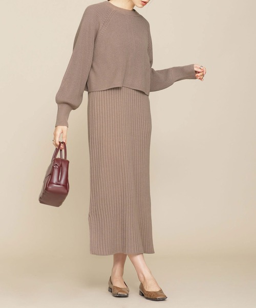 「NANO universe」 ニットワンピース 36 ブラック レディース_画像8