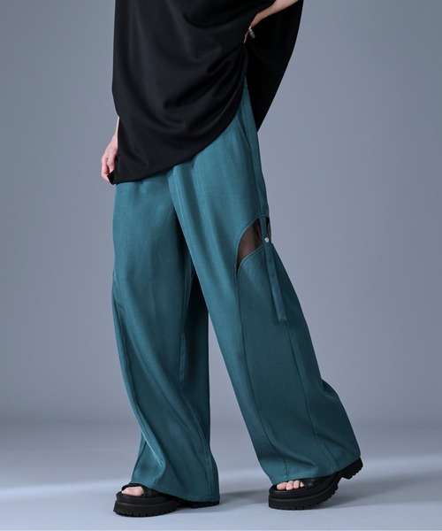 Ellno Loset（エルノロゼット） ワイドパンツ パンツ サイドシアー
