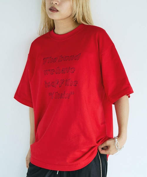 NOMINE tシャツ 「ユニセックス」刺繍 ロゴ Tシャツ レディース