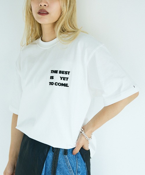 MEDM ロゴ Tシャツ 半袖 刺繍 レトロ 大人気 新作 ユニセックス NOMINE tシャツ 「ユニセックス」刺繍 ロゴ Tシャツ レディース