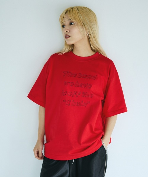 ★MEDM ★ユニセックスレインボーロゴ 刺繍 Tシャツ/送料込 ☆MEDM ☆ユニセックスレインボーロゴ 刺繍 Tシャツ/送料込